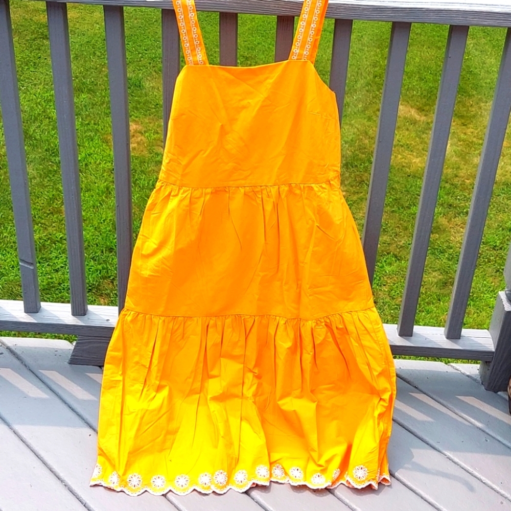 J crew sleeveless cotton tank dress